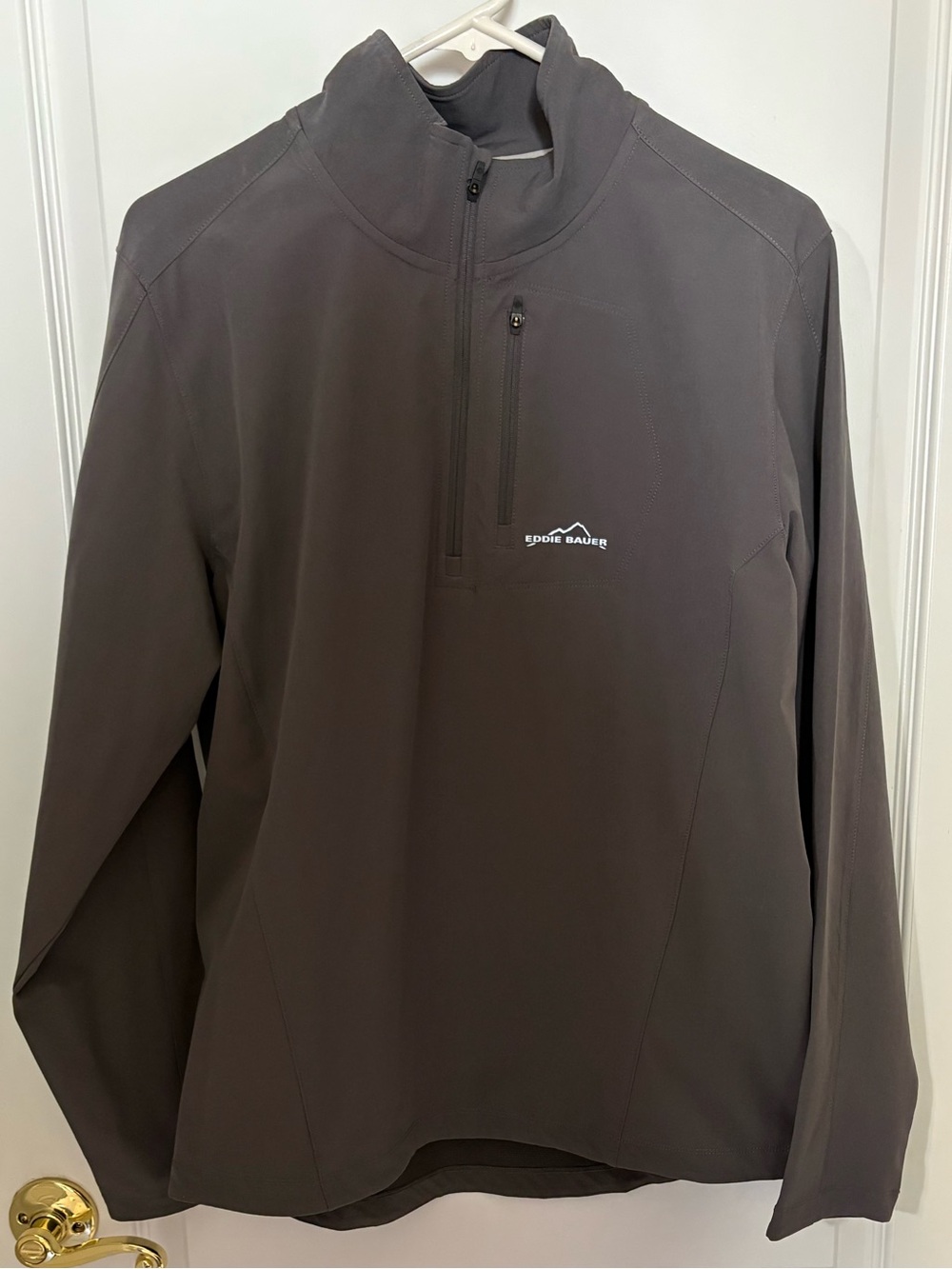 Eddie Bauer Men's Quarter-Zip Soft Shell Jacket - Charcoal